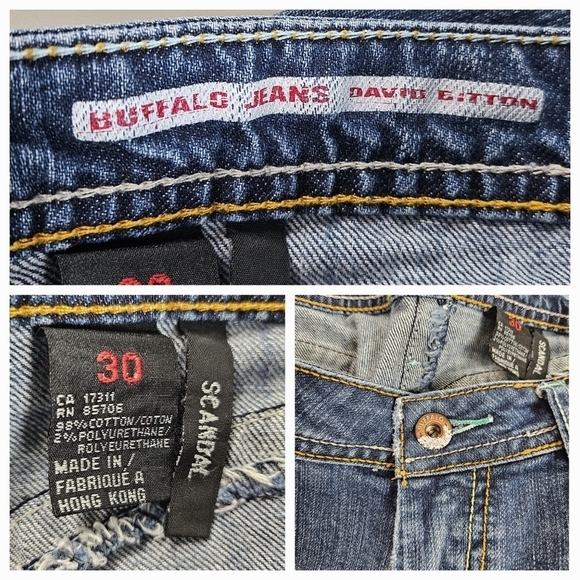 Vintage Y2k Buffalo David Bitton Embroidered Bootcut Scandal Jeans - Picture 14 of 14